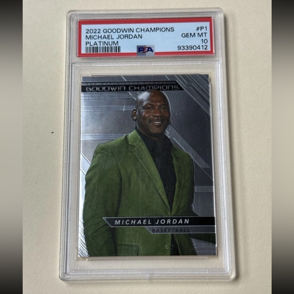 Michael Jordan PSA 10 Gem Mint POP 3 2022 Goodwin Champions Platinum #P1 Bulls